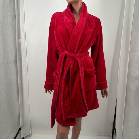 Soma Fire Engine Red Fuzzy Soft Wrap Bathrobe Size S/M - Picture 1 of 10